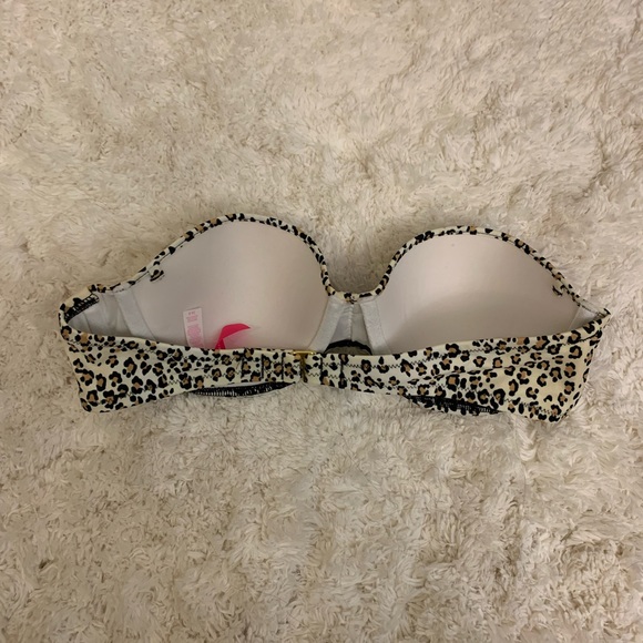 VICTORIA’S SECRET SWIM STRAPLESS LEOPARD CHEETAH TOP SIZE 34B - Picture 3 of 4